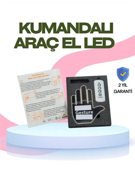 Yüksek Görünürlüklü Otomobil Jest Işığı – 3 Modlu Led Arka Cam Aksesuarı, Pratik Ve Eğlenceli