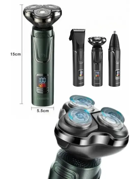 Yüksek Performanslı 3 Başlıklı Profesyonel Şarjlı Islak Ve Kuru Kullanıma Uygun