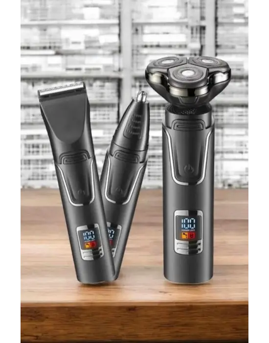 Yüksek Performanslı 3 Başlıklı Profesyonel Tıraş Makinesi