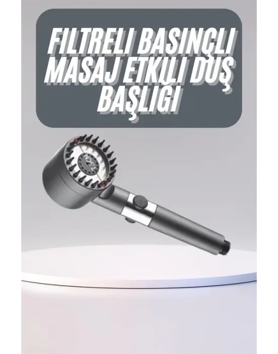 Yüksek Performanslı Masaj Etkili Su Tasarruflu Duş Başlığı Krom Kaplama Uzun Ömürlü