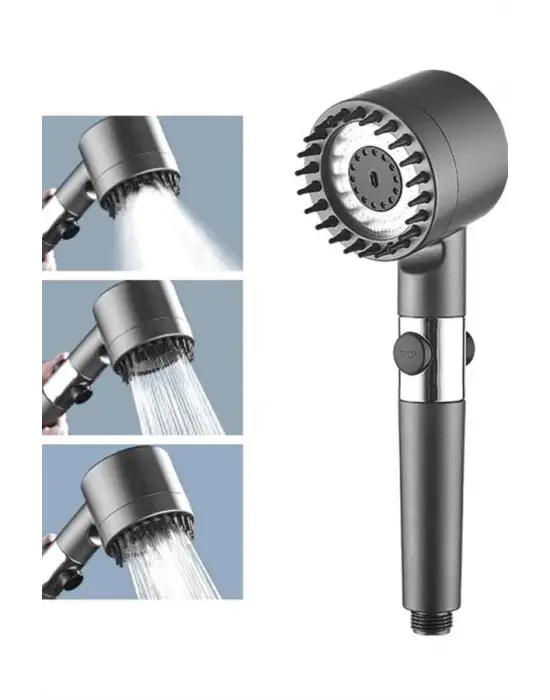 Yüksek Performanslı Masaj Etkili Su Tasarruflu Duş Başlığı Krom Kaplama Uzun Ömürlü