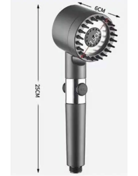 Yüksek Performanslı Masaj Etkili Su Tasarruflu Duş Başlığı Krom Kaplama Uzun Ömürlü