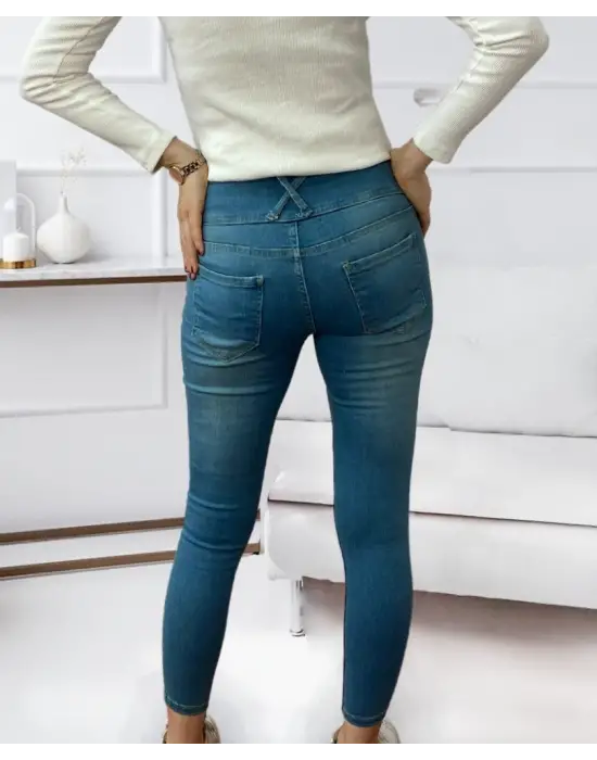 Yüksel Bel Likralı Kot Pantolon