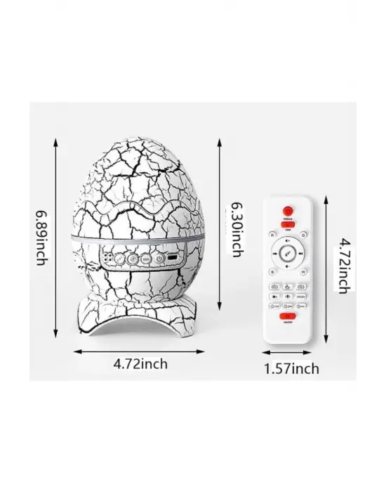 Yumurta Şeklinde Su Dalgalı Bluetooth Speaker Lamba Renkli Şarjlı