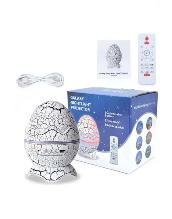 Yumurta Şeklinde Su Dalgalı Bluetooth Speaker Lamba Renkli Şarjlı