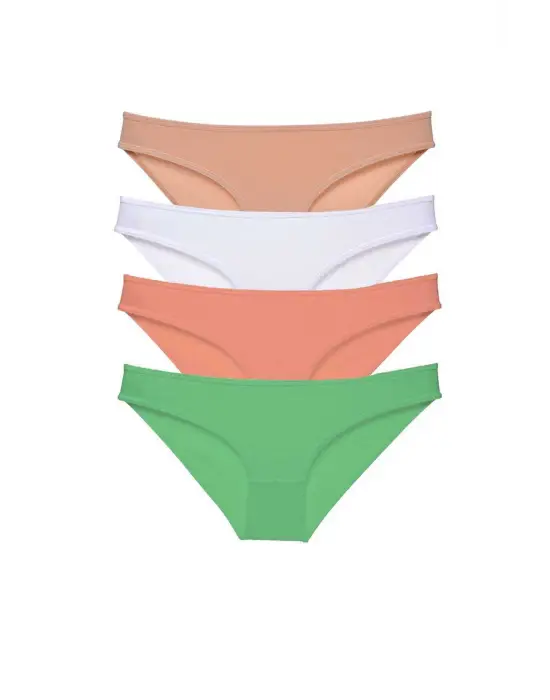 Omarı Likralı Kadın Slip Seti - Ten, Beyaz, Pudra, Yeşil Renk Seçenekleriyle!