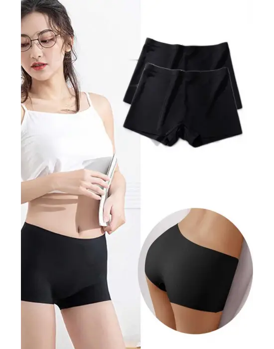 Omarı İz Bırakmayan Kadın Dikişsiz Mini Şort Boxer