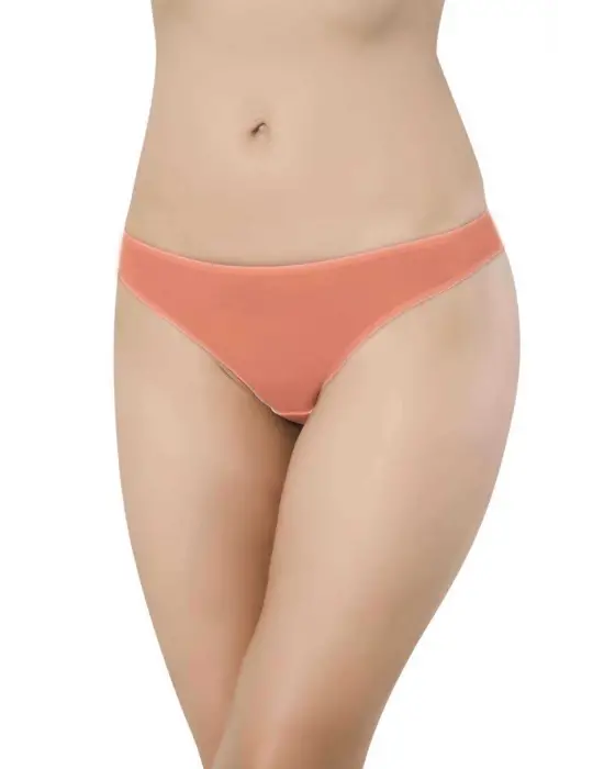 Omarı Yumuşak Likralı Kadın Slip Külot Seti - Pudra Fuşya