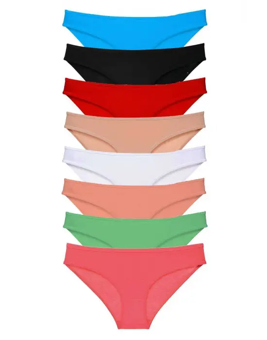 Omarı Ultra Konforlu 8 Parça Süper Eko Kadın Slip Seti