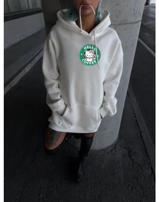 Omarı Hafif ve Şık Penye Kapşonlu Sweatshirt