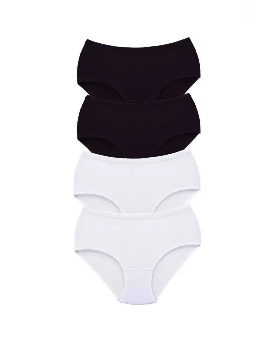 Omarı Yüksek Bel Kalın Lastikli Kadın Külot Seti