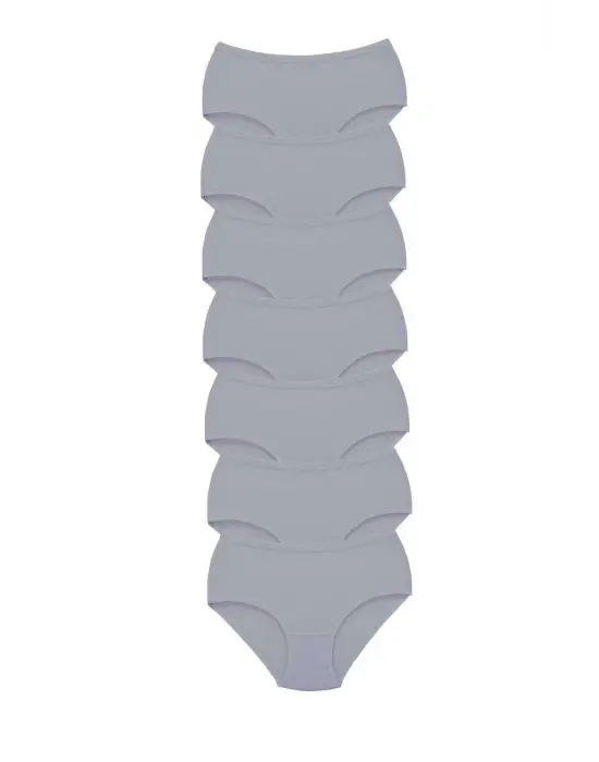 Omarı Yüksek Bel Kalın Lastik Külot - Gri