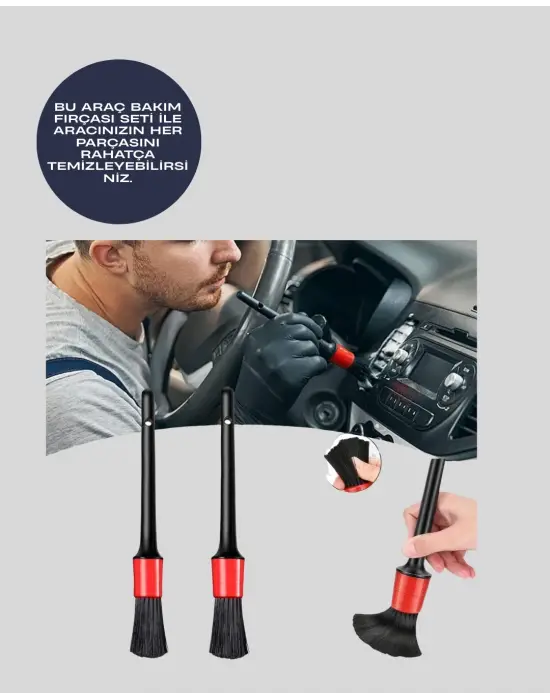 Yumuşak Kıllı Araç Bakım Fırça Takımı