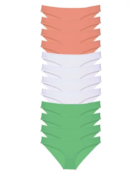 Omarı 12 Adet Likralı Kadın Slip Külot Seti