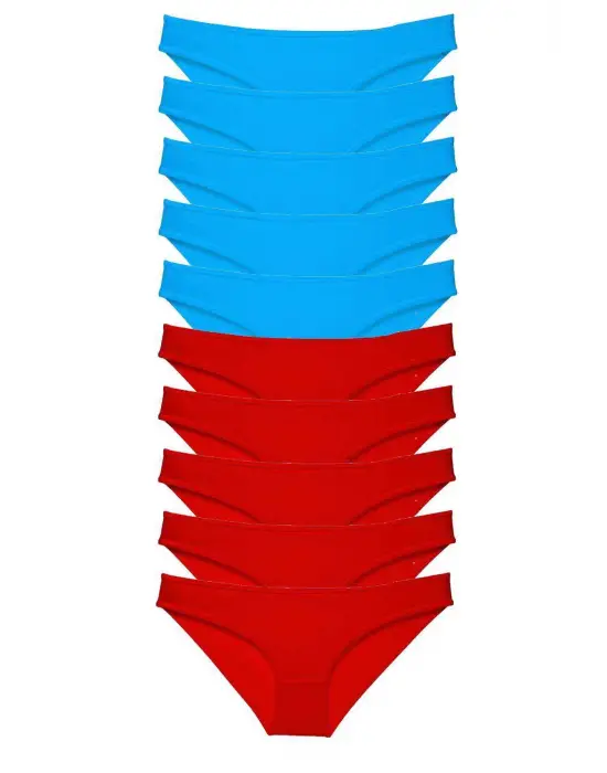 Omarı Ultra Rahat ve Renkli Kadın Slip Külot Seti