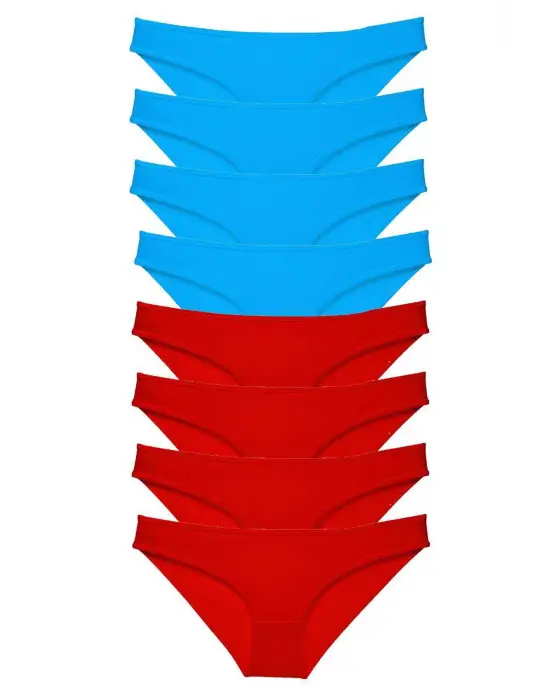 Omarı Süper Eko Set Renkli Kadın Slip Külot