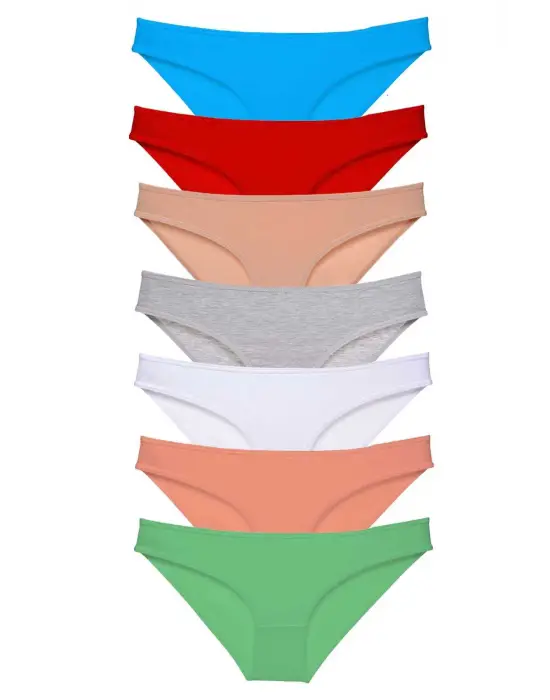 Omarı Ekonomik ve Rahat 7 Parça Kadın Slip Külot Seti