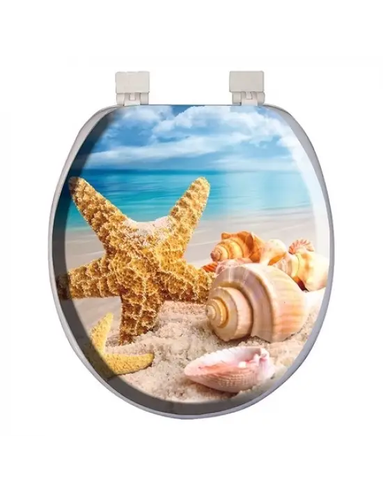 Omarı Yumuşak Süngerli Desenli Klozet Kapağı