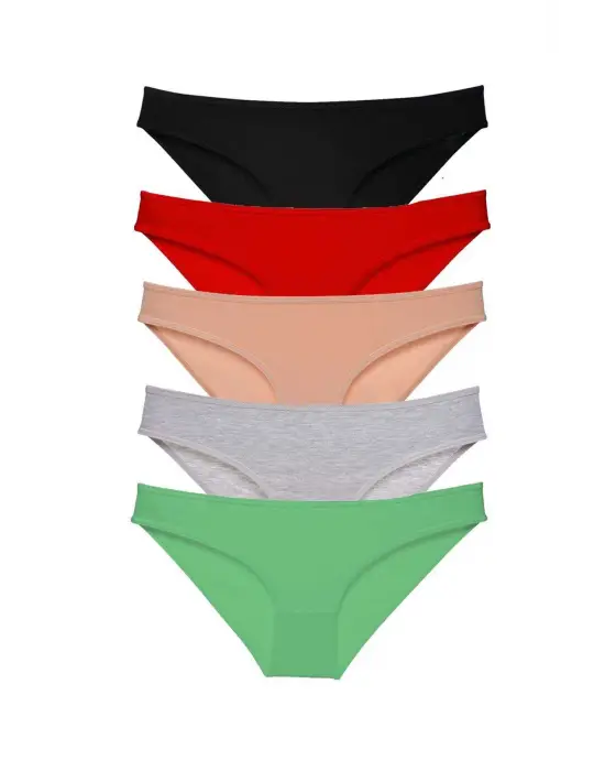 Omarı Süper Eko Set Likralı Kadın Slip Külot - Çeşitli Renkler