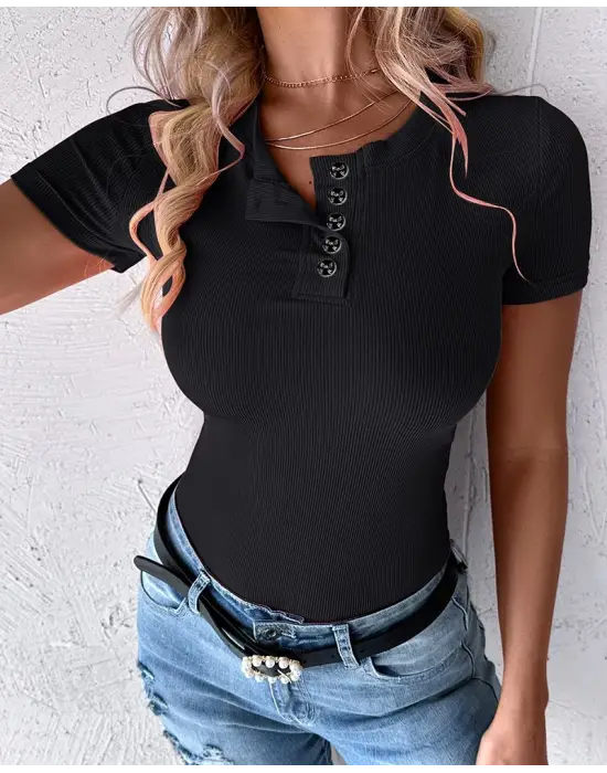 Omarı Şık Kaşkorse Detaylı Kadın Bluzu