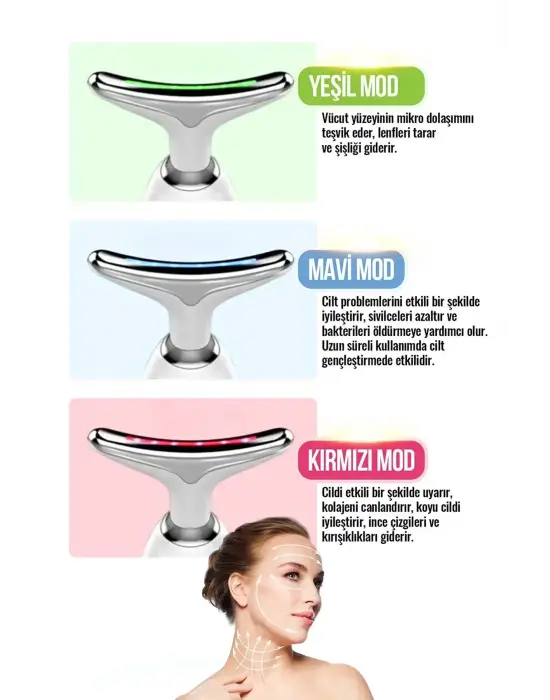 Yüz Ve Boyun Kırşıklık Giderici Ems Güzellik Cihazı ( Gıdık,sarkma,kırışıklık)