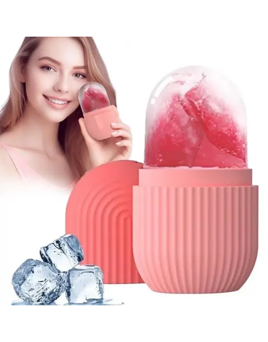 Yüz Ve Göz Altı İçin Silikon Buz Masaj Aleti - Soğuk Terapi buz silindiri