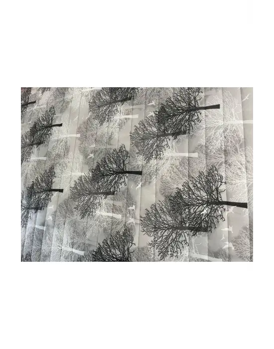 yüzde yüz pamuk kapitone elyaf dolgulu tek kişilik pike ağaç desenli