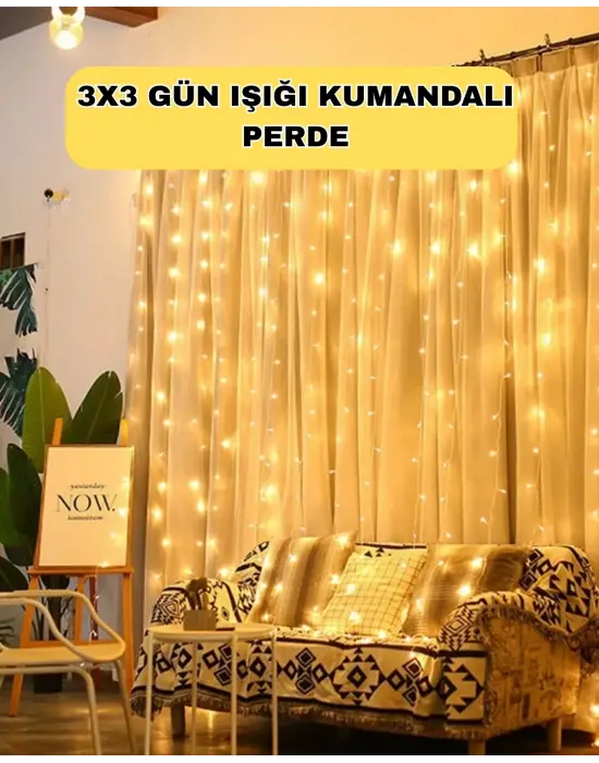 Zaman Ayarlı 8 Modlu Günışığı Perde Led Işık Usb Çalışma