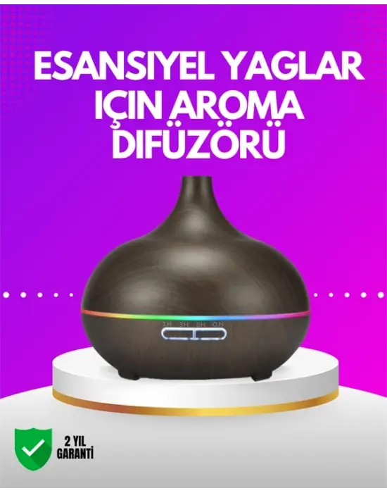Zamanlayıcılı Ve Otomatik Kapanmalı Aromaterapi Nemlendirici Difüzör