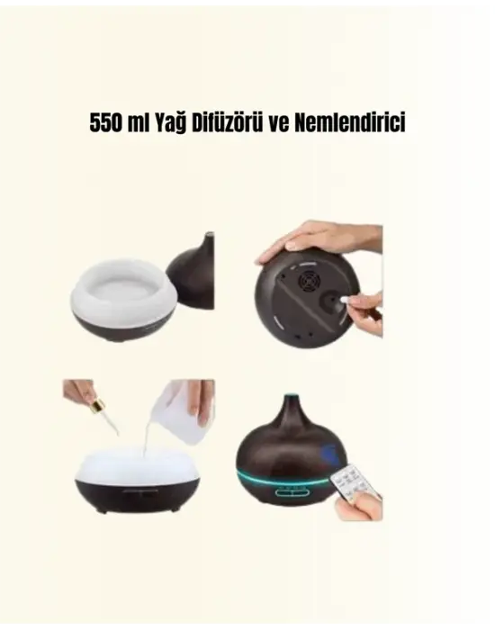 Zamanlayıcılı Ve Otomatik Kapanmalı Aromaterapi Nemlendirici Difüzör