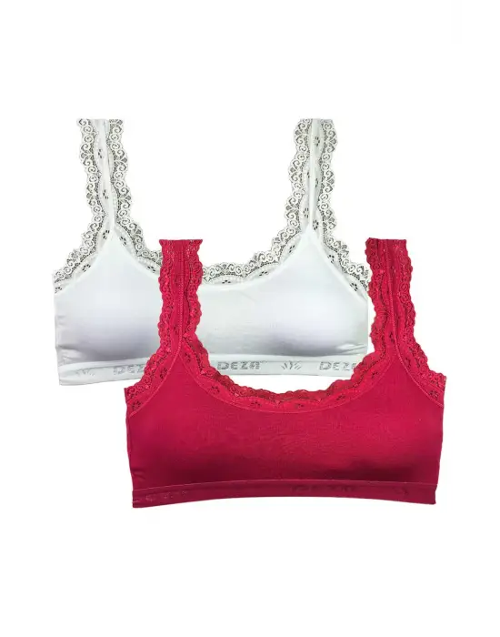 Omarı Bambu Kadın Büstiyer Dantel Nakış İşlemeli Set