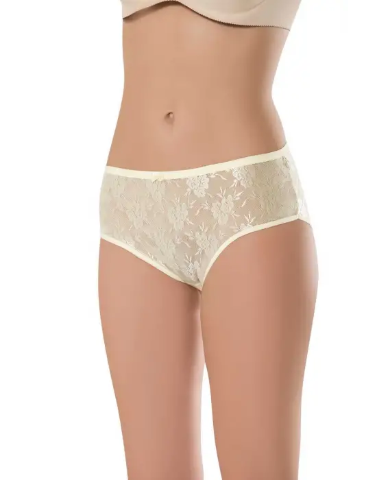 Omarı Şeffaf Dantel Bato Külot Seti