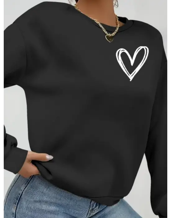 Omarı Şık Kadın Uzun Kollu Bisiklet Yaka Bluz