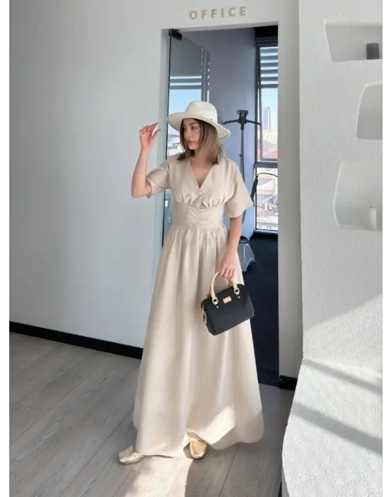 Omarı Yazın Rahatlığına Özel Uzun Elbise