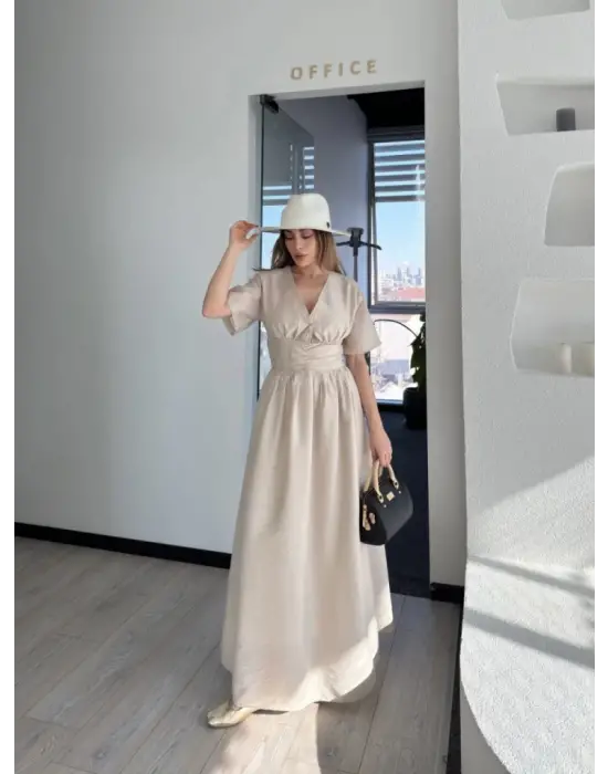 Omarı Yazın Rahatlığına Özel Uzun Elbise