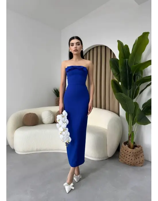 Omarı Kürdale Detaylı Elbise