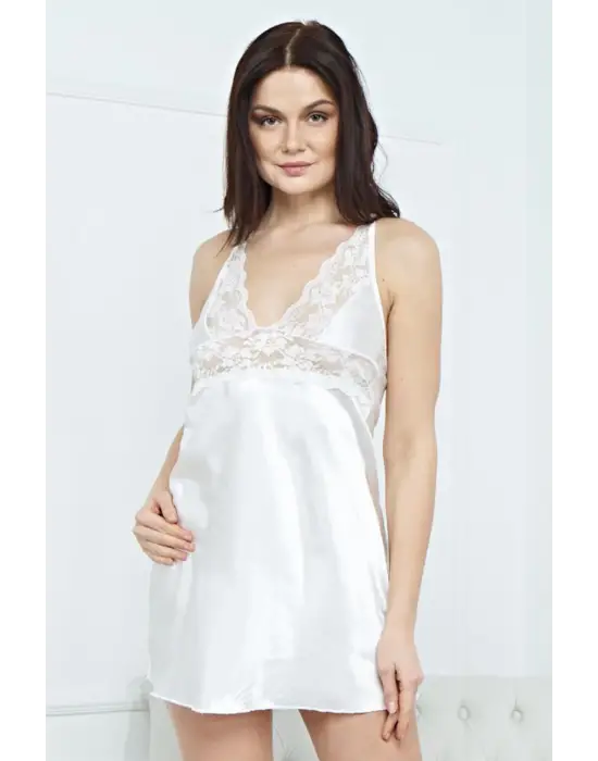 Omarı Saten Kadın Gecelik Takım - Zarif Şıklık ve Rahatlık