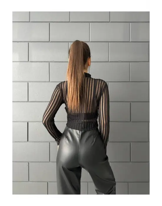 Zarif Transparan Tül Bluz