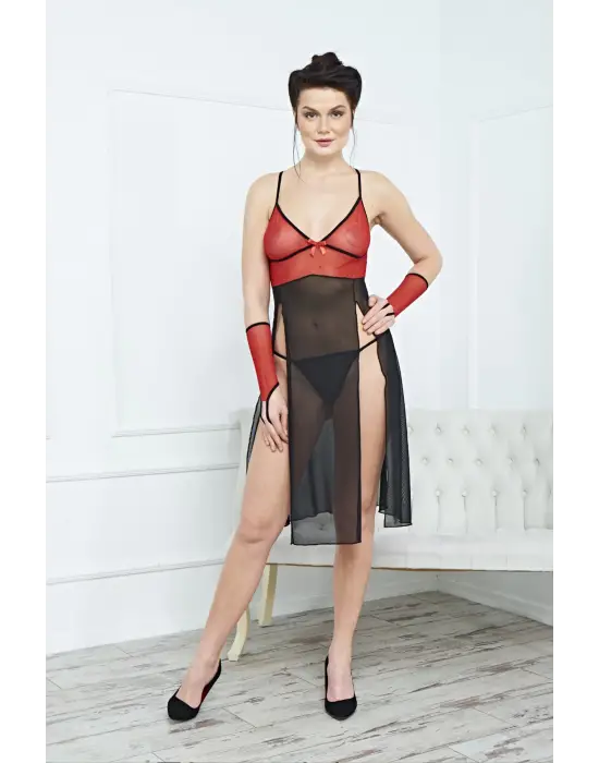 Omarı Şık Fantezi Uzun Elbise Gecelik