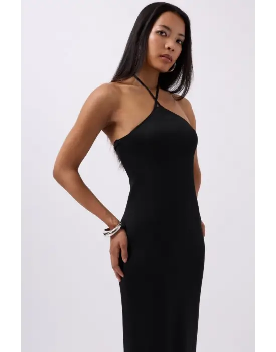 Omarı Omuzları Açık Maxi Elbise