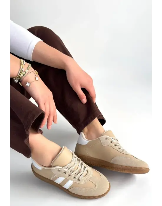 Zerti Bej Cilt Bağcıklı Spor Ayakkabı