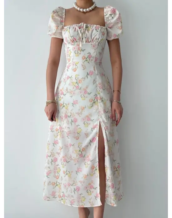 Zeze Balon Kol Elbise