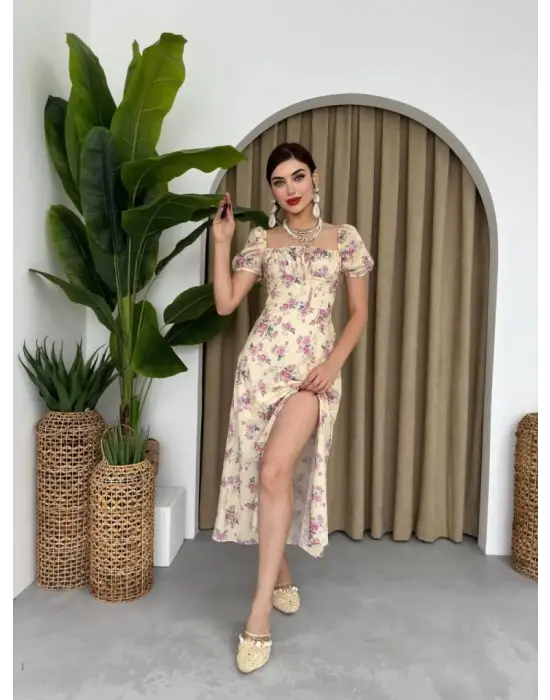 Omarı Balon Kol Elbise Modası