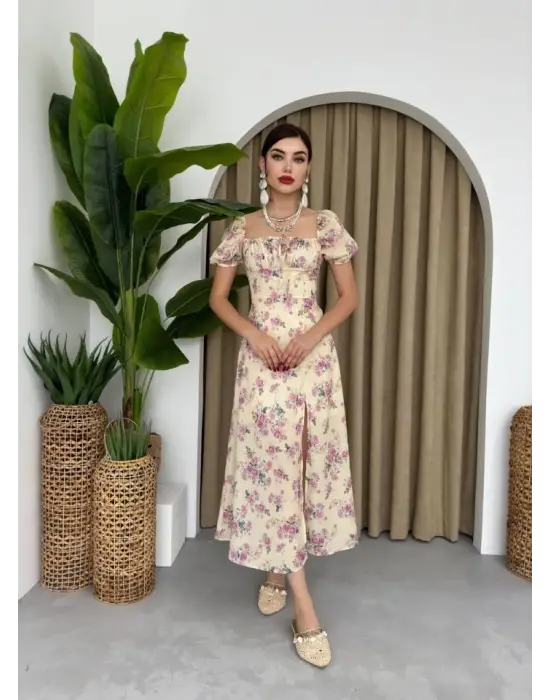 Omarı Balon Kol Elbise Modası