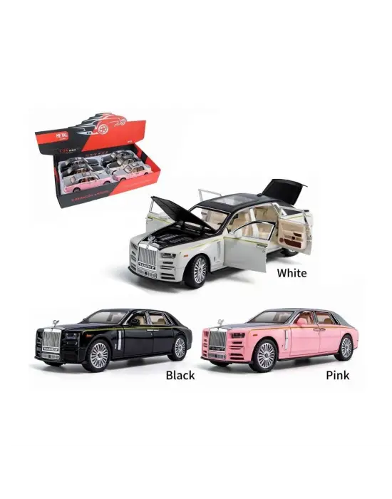 ZHD-B2407- Vardem  Çek Bırak Işıklı ve Sesli Model RR Metal Araba 1:24