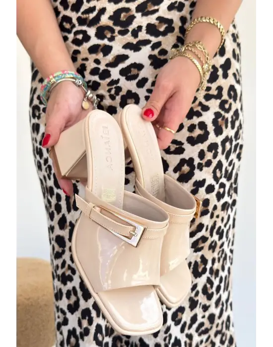 Ziva Bej Rugan Topuklu Terlik