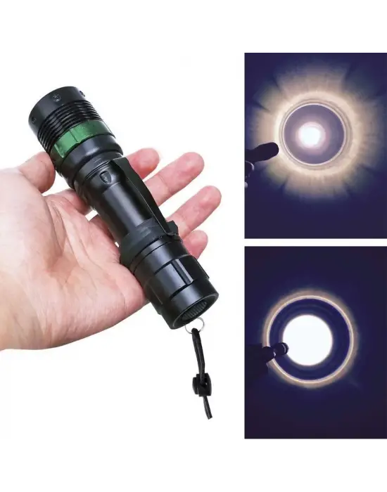 Zoomlu Oto Şarjlı El Feneri  Wt-012