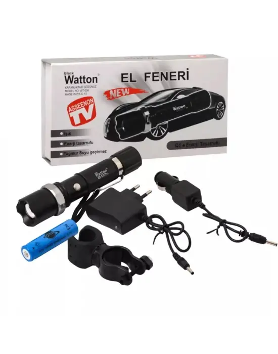 Zoomlu Şarjlı El Feneri En Uygun Fiyata  Wt-038