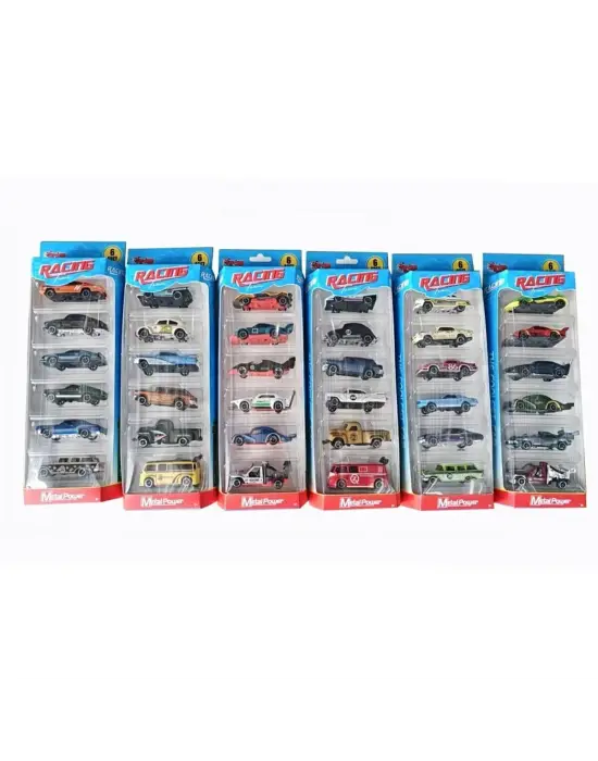 ZQ11316-Vardem Kartela 1:64 Metal 6 Parça Araba Seti
