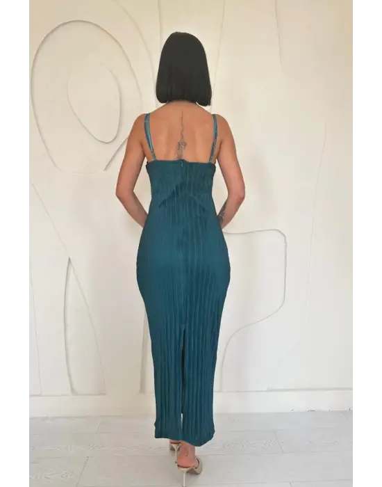 Omarı Zümrüt Piliseli Elbise